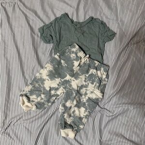 Trendy Kids Green and Gray Matching Set